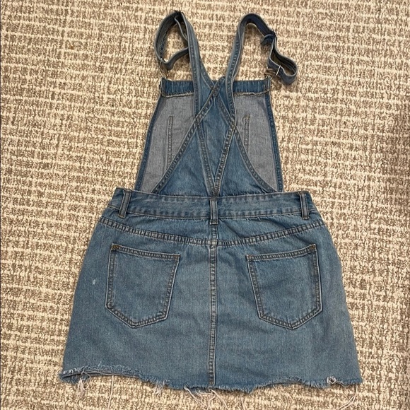 MISSLOOK Denim Overall Skirt with Flower Design for Women Sz Med - Picture 5 of 5